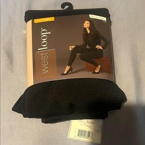 west loop Black Fleece-Lined Leggings